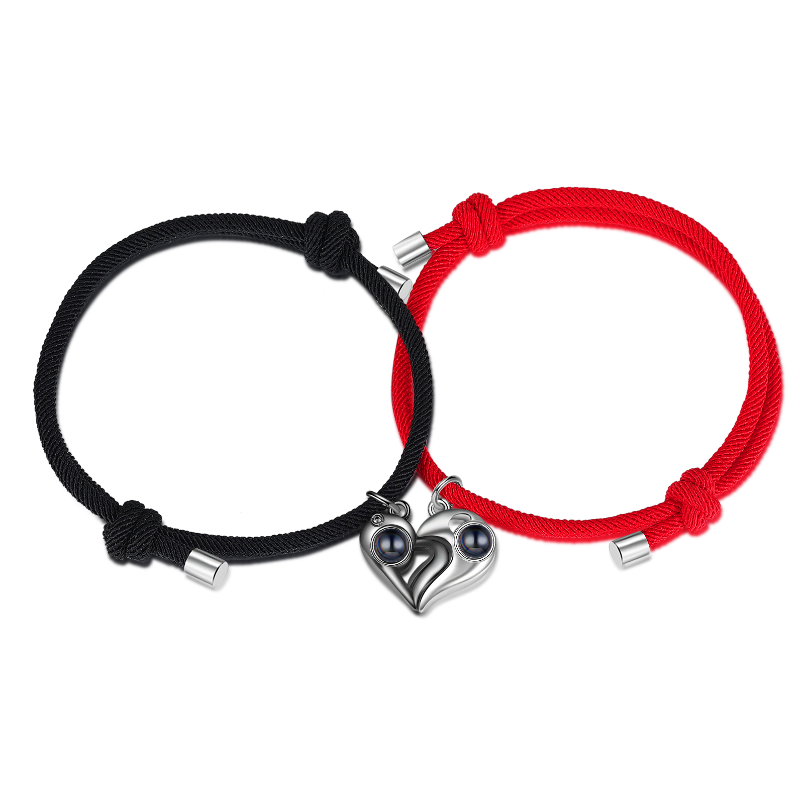 Personalised Magnetic Projection Bracelet Custom Photo Heart Couple Bracelet Creative Gift for Her-Jessemade AU