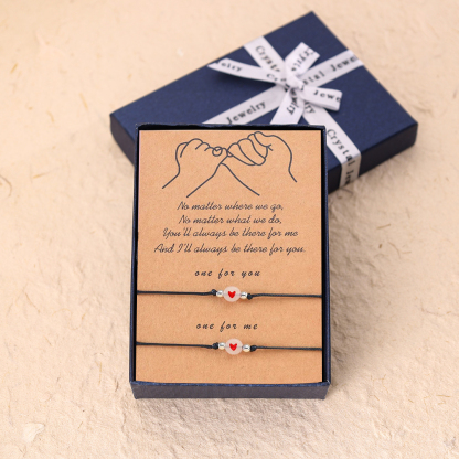 Bracelet for Women Dainty Teen Resin Heart Bracelet Size Adjustable for Girls-Jessemade AU