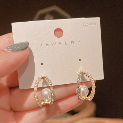 Pearl Stud Earrings Gifts For Her-Jessemade AU