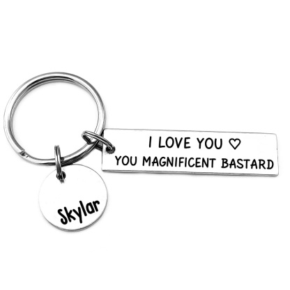Personalised Name Keychain Funny Keychain "I Love You, You Magnificent Bastard" Gift for Couples -Jessemade AU