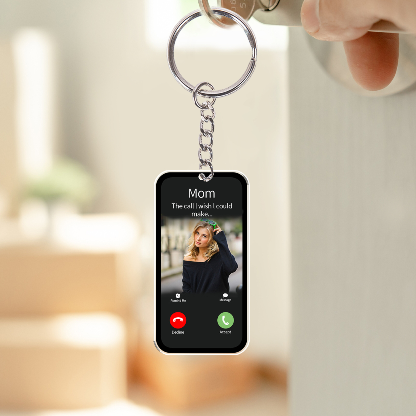 Personalised Photo & Name & Text Keychain Acrylic Memorial Gifts for Him/Her-Jessemade AU