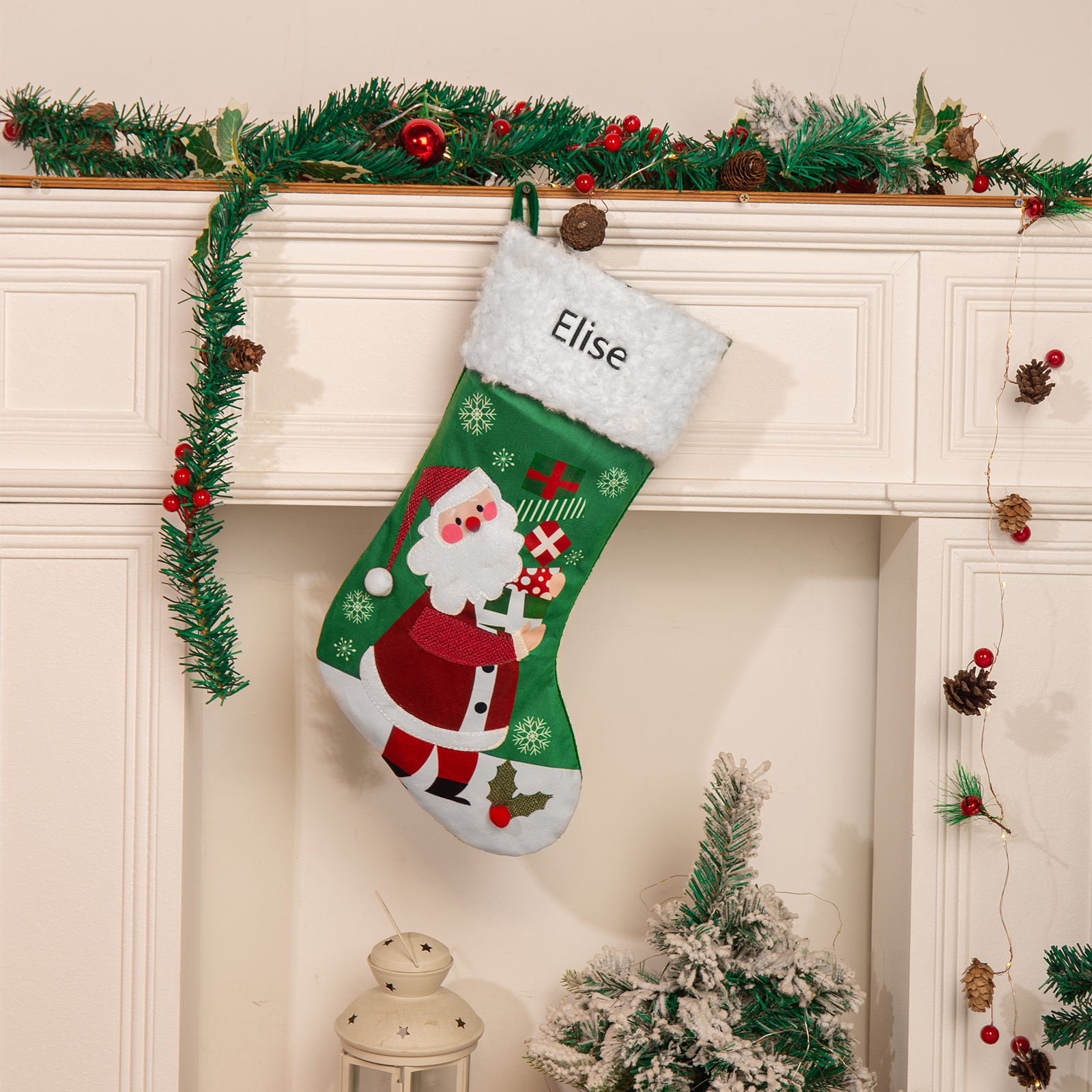 Customised 1 Name Christmas Stockings Ornaments Fireplace Decor Personalised Christmas Gifts for Family Friends-Jessemade AU