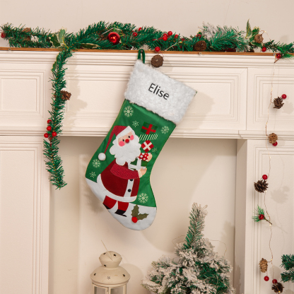 Customised 1 Name Christmas Stockings Ornaments Fireplace Decor Personalised Christmas Gifts for Family Friends-Jessemade AU
