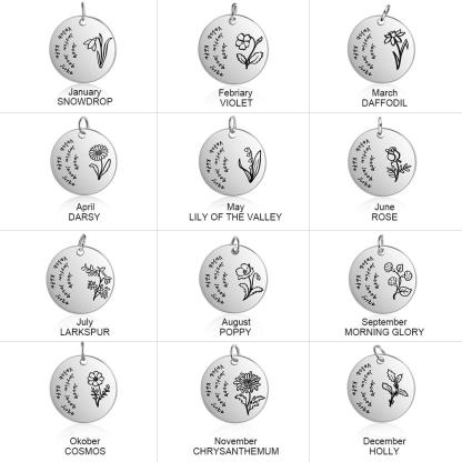 Personalised Photo Bracelet Custom  Birthflower Bracelet Memorial Gifts For Her-Jessemade AU