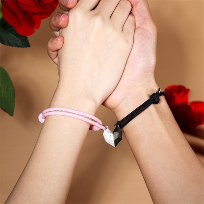 Personalised Couple Magnetic Bracelet Set Two Souls One Heart Love Matching Bracelet-Jessemade AU