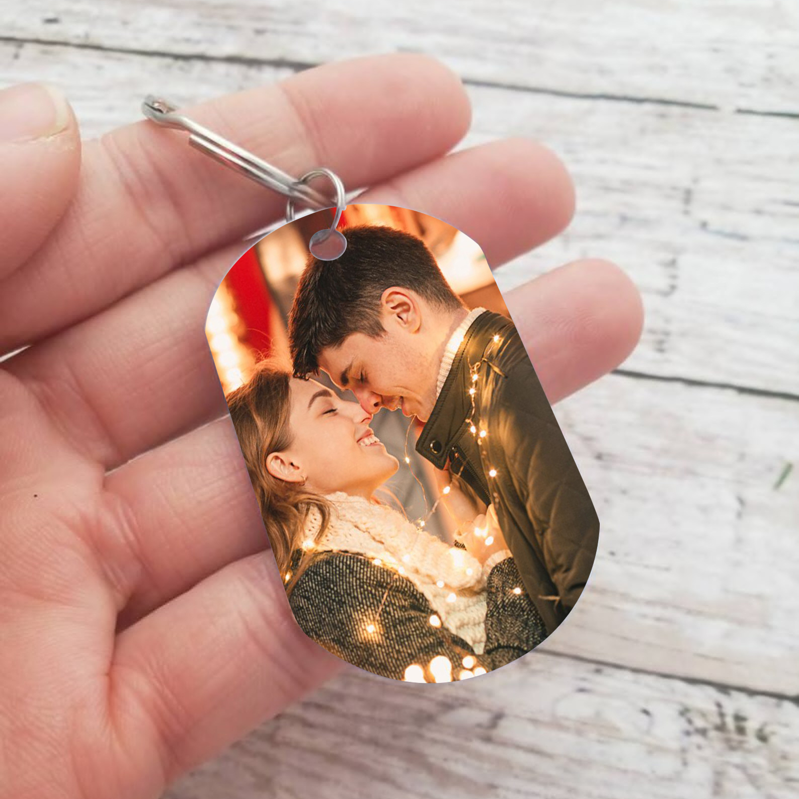 Personalised Photo & Name Keychain Stainless Steel Keyring "You Have My Heart" Gift for Couples-Jessemade AU