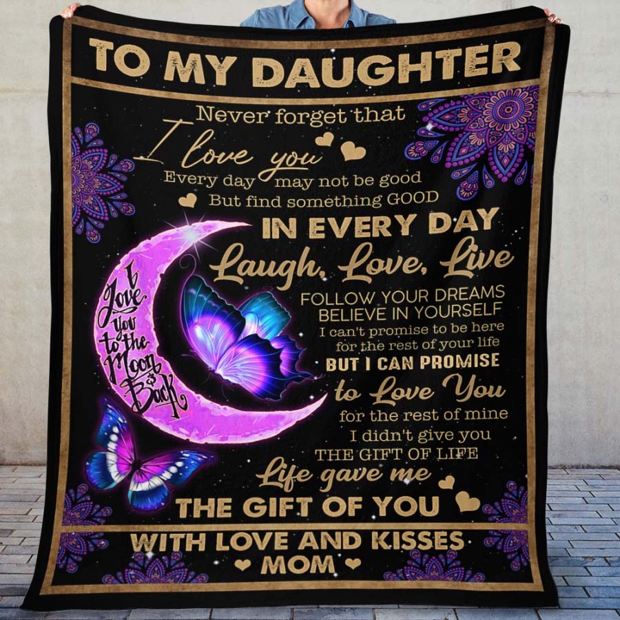 Mom To Daughter, Never Forget That I Love You, Flannel Blanket-Jessemade AU