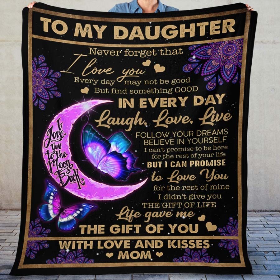 Mom To Daughter, Never Forget That I Love You, Flannel Blanket-Jessemade AU