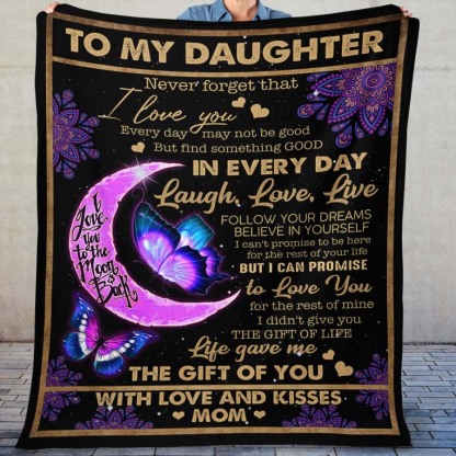 Mom To Daughter, Never Forget That I Love You, Flannel Blanket-Jessemade AU