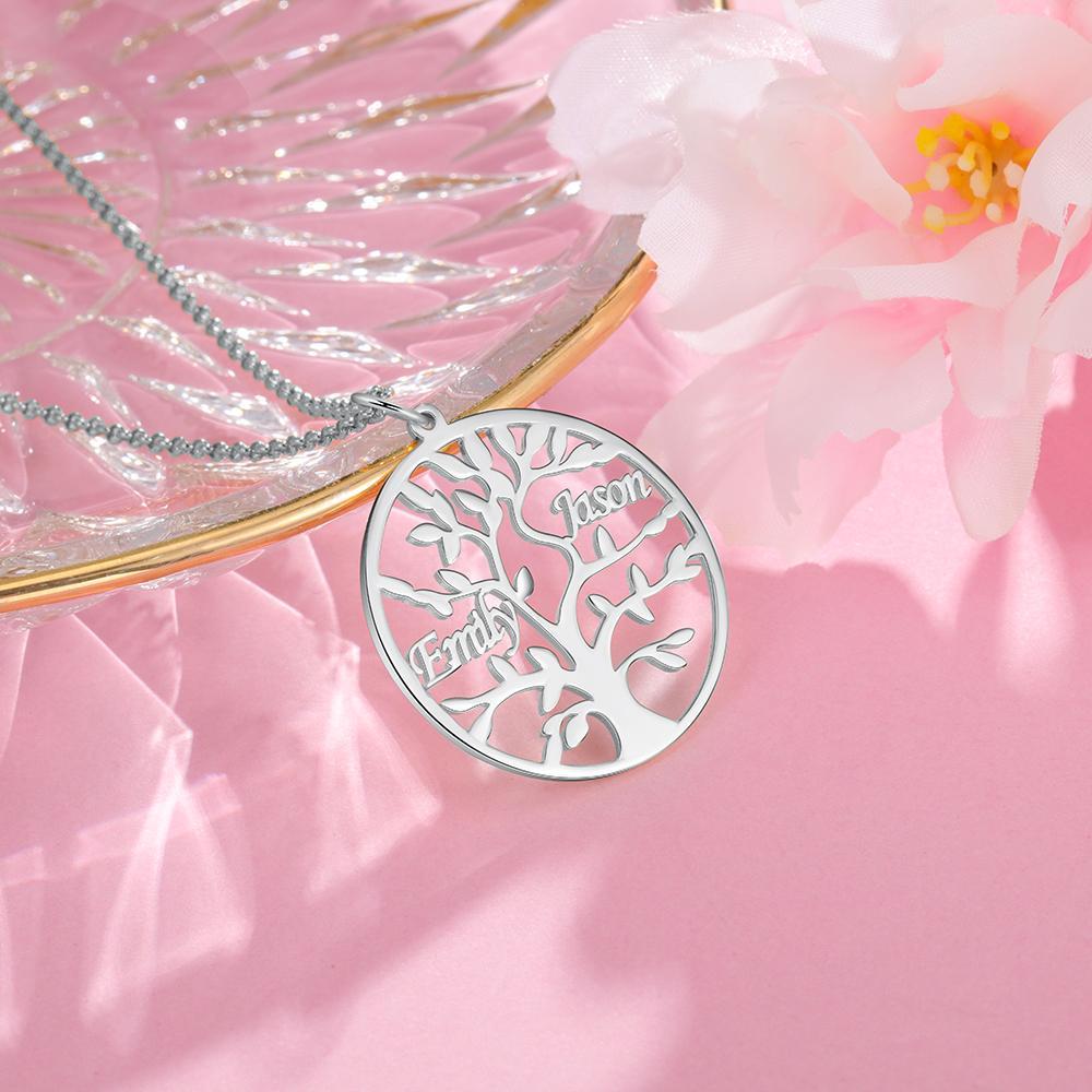 Personalised Family Tree Name Necklace Custom 7 Names Name Necklace-Jessemade AU