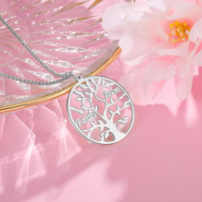 Personalised Family Tree Name Necklace Custom 7 Names Name Necklace-Jessemade AU