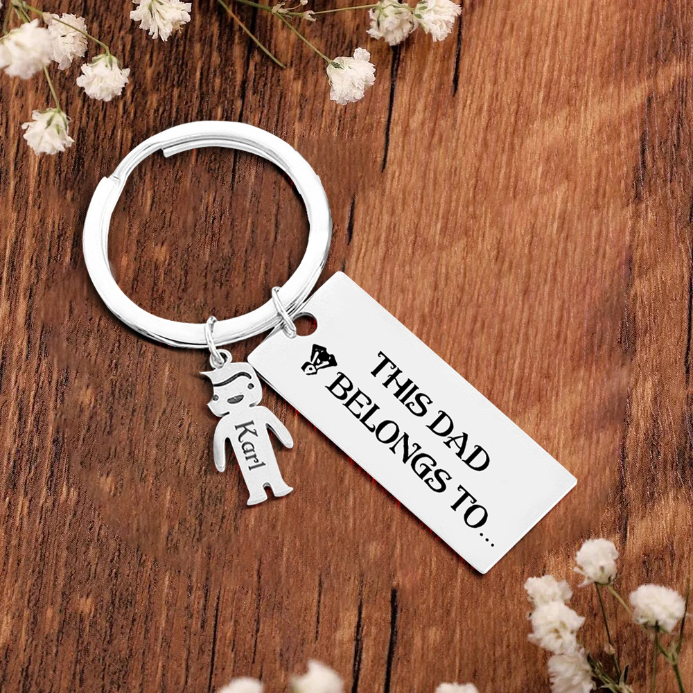 1 Name-Personalised 1 Child's Name Keychain Gift for Mum Dad-Jessemade AU