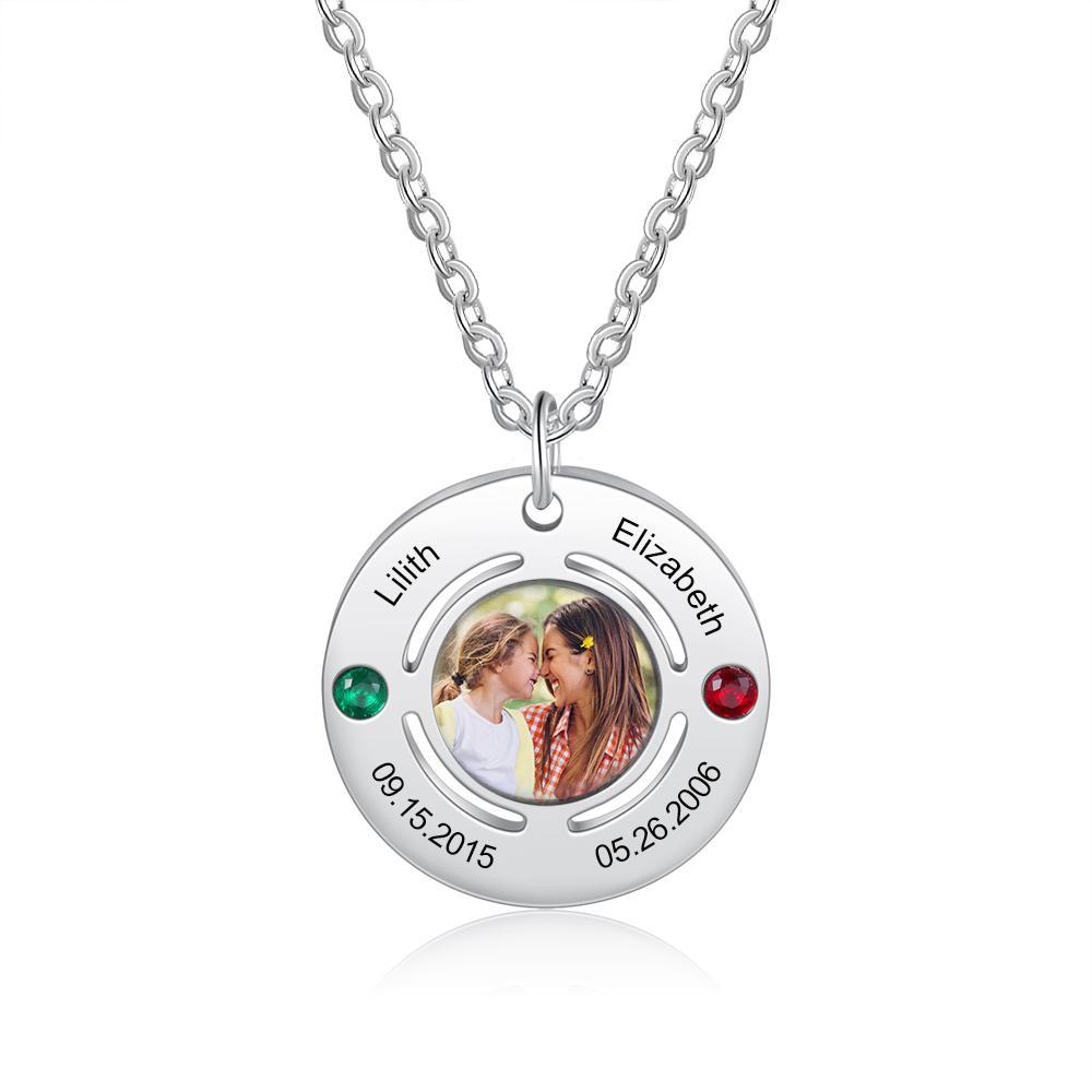 Personalised Birthstone Necklace Custom Photo Necklace Gifts For Her-Jessemade AU