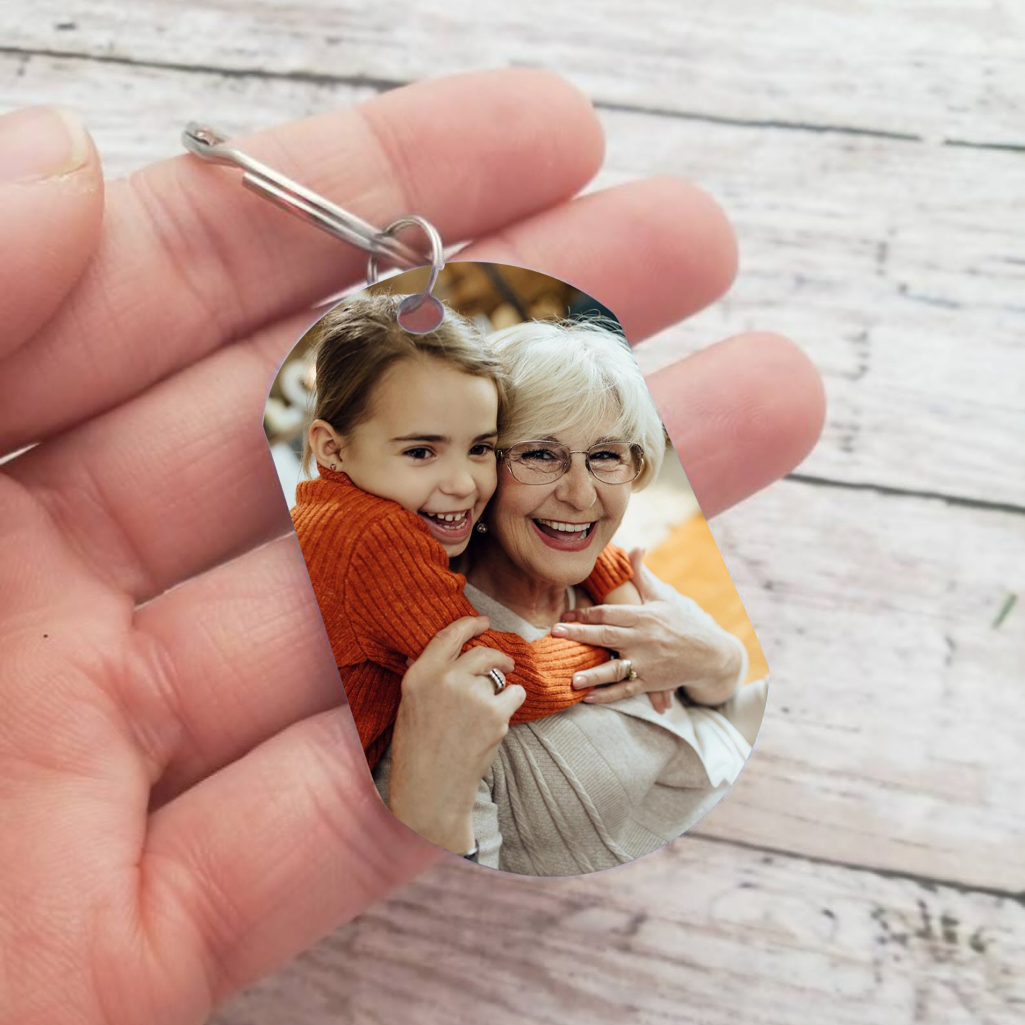 Personalised Photo Keychain Custom Name Keychain Grandparents' Day Gift for Grandma-Jessemade AU