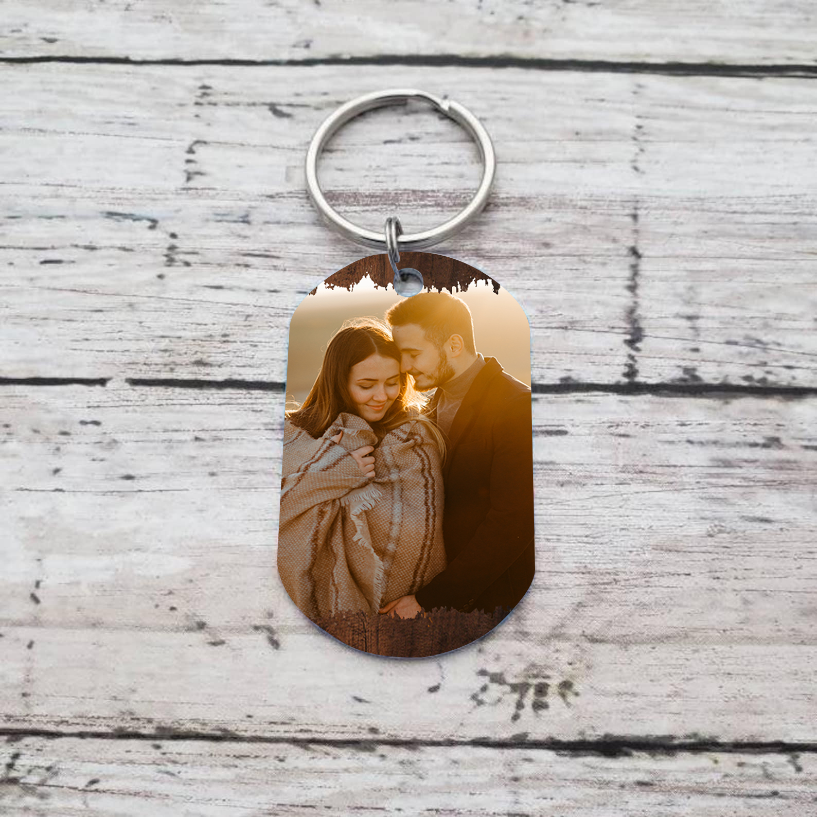 "Drive Safe, No One Else Will Tolerate Me" Keychain Custom 2 Names & Photo Keyring Couple Gifts-Jessemade AU