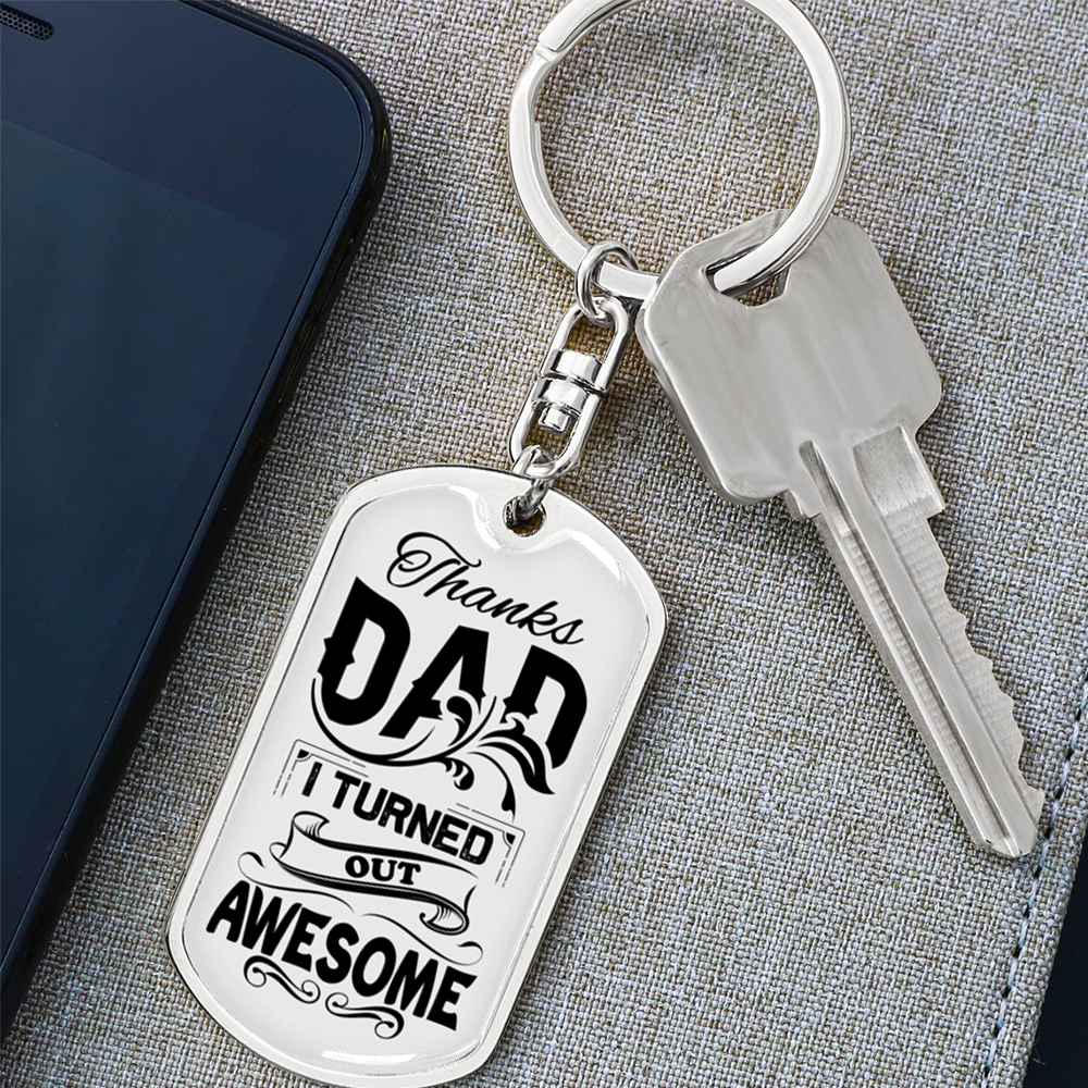 Personalised Message Keychain Custom Text Keyring for Him-Jessemade AU