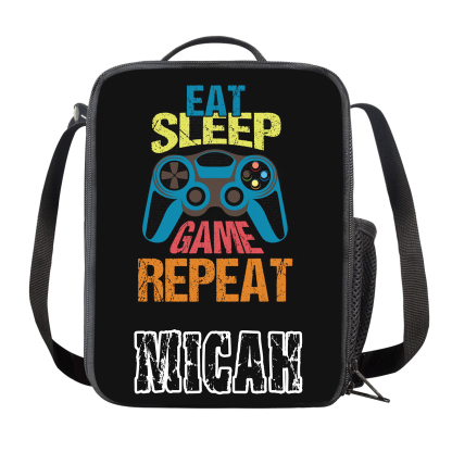 Custom Name Lunch Bag Personalised Game Handle Lunch Box Gifts for Kids-Jessemade AU