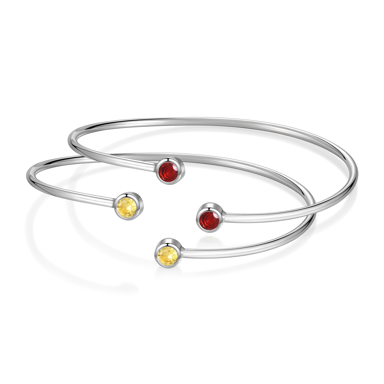 Personalised Women's Bracelet Customised with 4 Birthstones Bracelet Birthday Gift for Women Girls-Jessemade AU