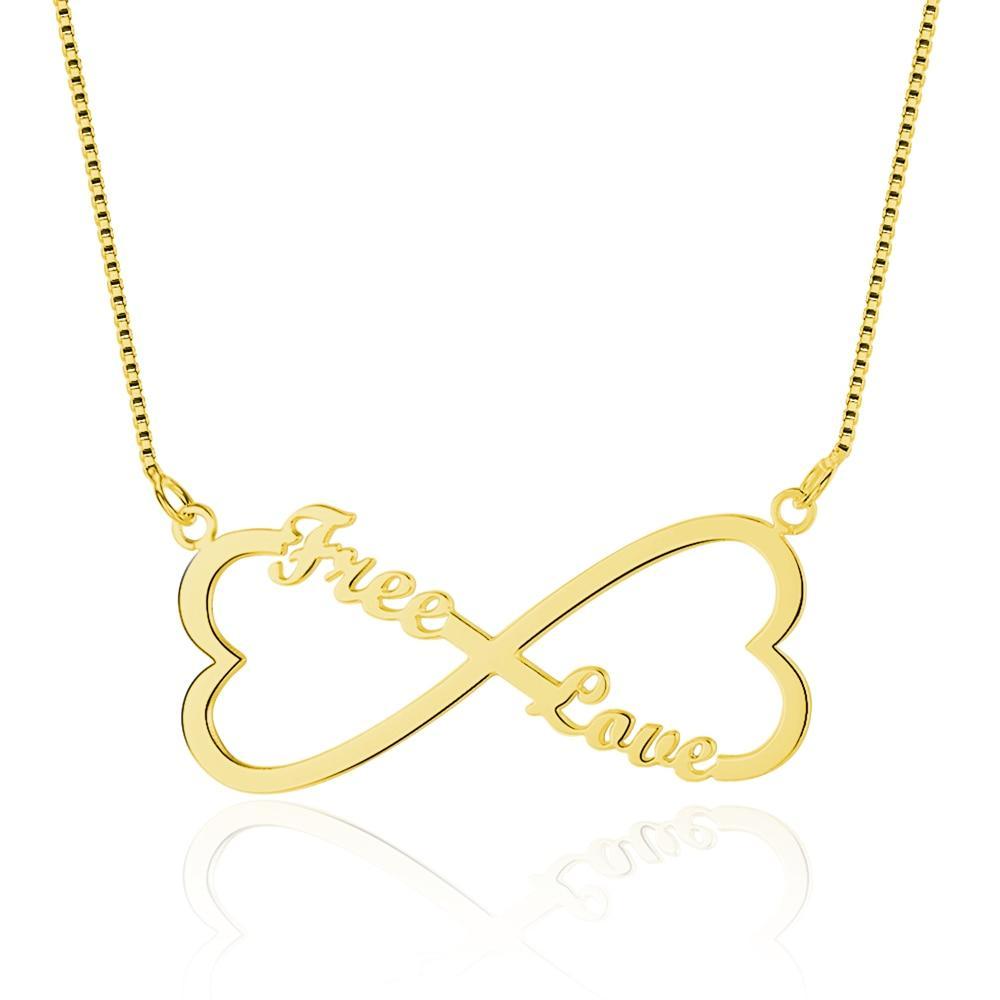 Personalised Infinity Necklace Custom 2 Names Necklace Gift For Women-Jessemade AU