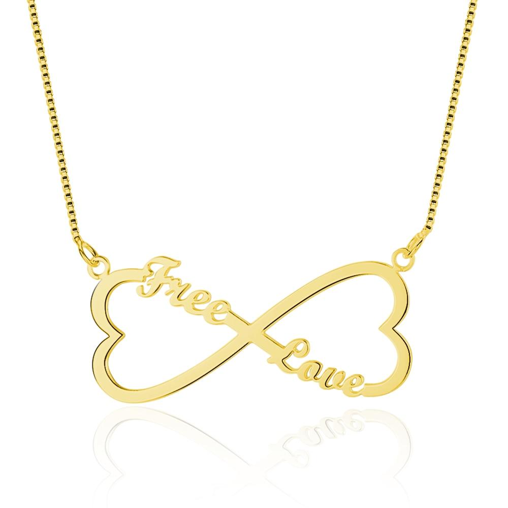 Personalised Heart Necklace Custom 2 Names Necklace Gift For Women-Jessemade AU