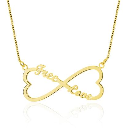 Personalised Heart Necklace Custom 2 Names Necklace Gift For Women-Jessemade AU