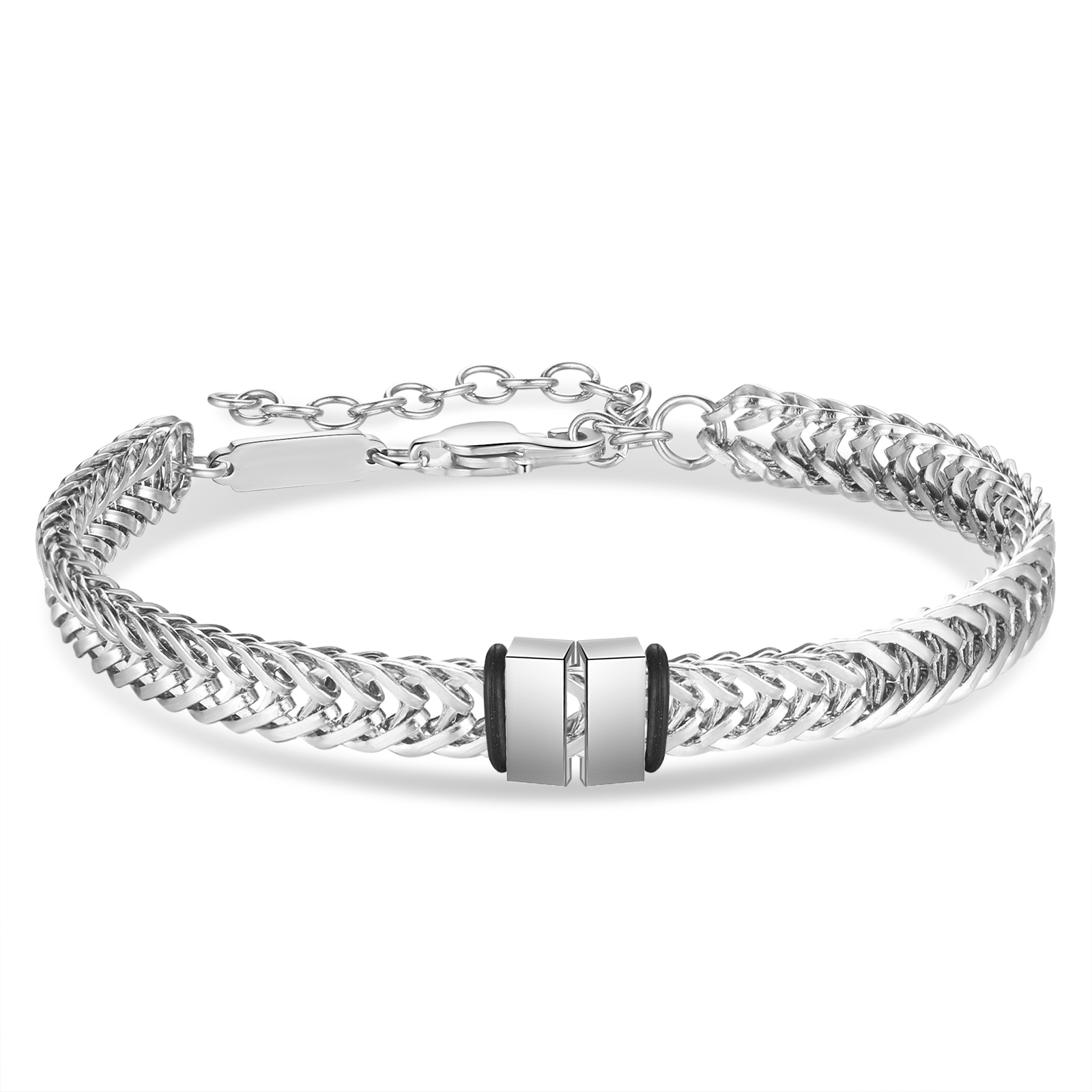 Personalised Men's Beaded Bracelet Custom 3 Names Adjustable Bracelets Stainless Steel Gifts for Him-Jessemade AU