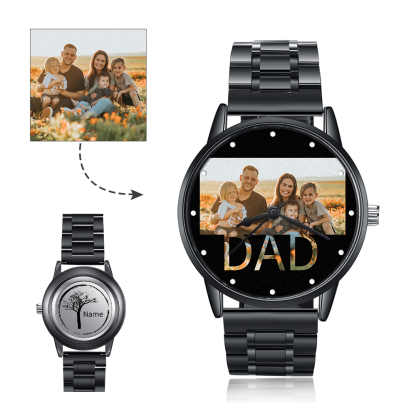 Personalised Photo Watch Custom 1 Photos Mechanical Watch Gifts for Him-Jessemade AU