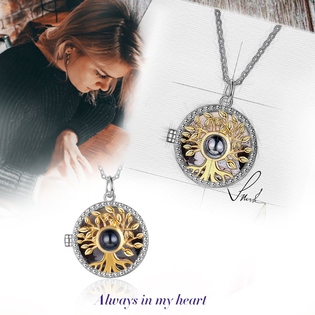 Personalised 100 Languages Projection Necklace Engraved  " I LOVE YOU"  Gifts For Her-Jessemade AU