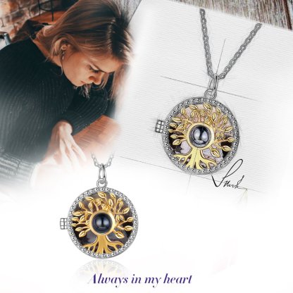 Personalised 100 Languages Projection Necklace Engraved  " I LOVE YOU"  Gifts For Her-Jessemade AU