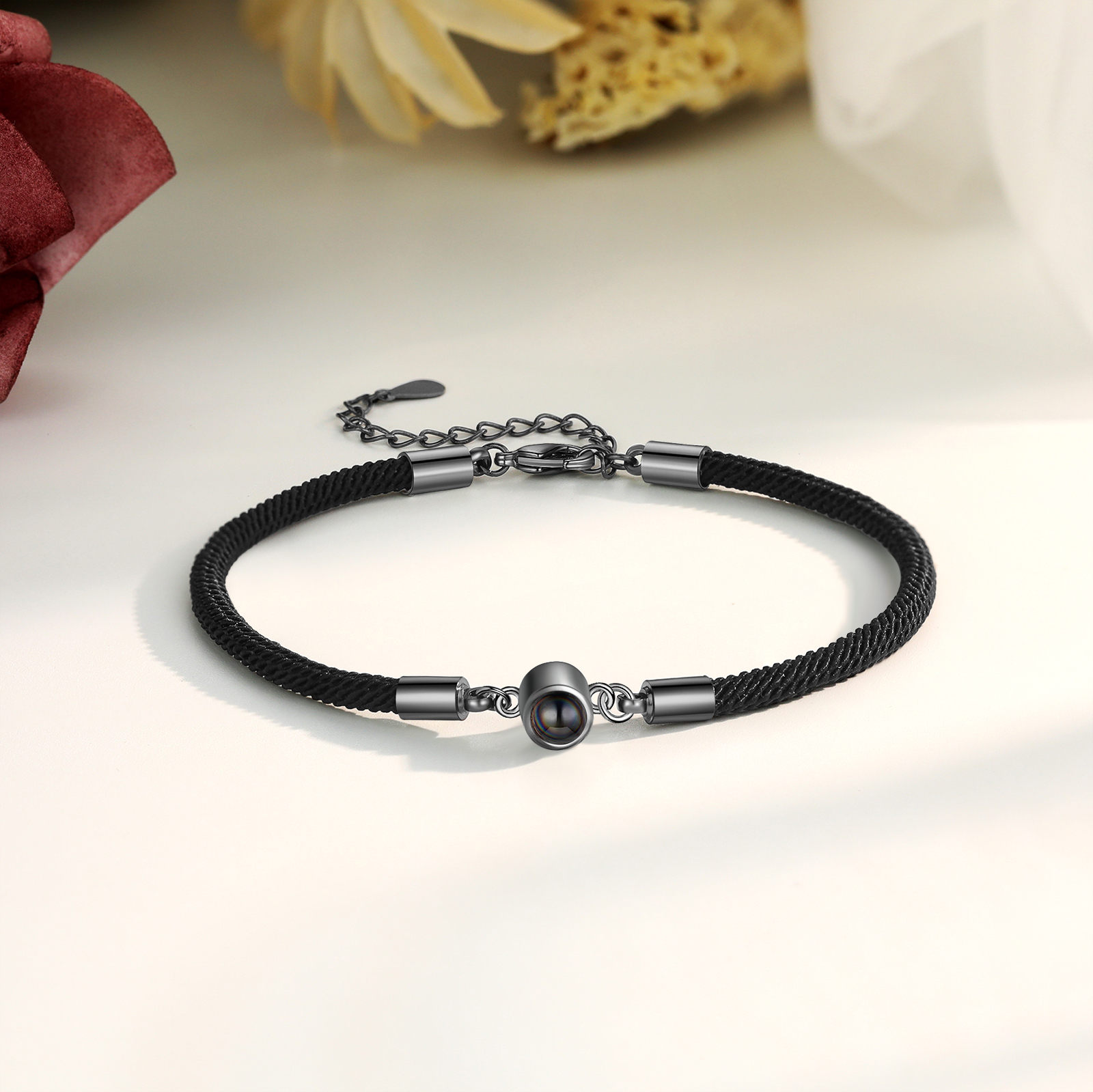 Personalised Projection Photo Bracelet Couple Adjustable Bracelet Valentine's Day Birthday Personalised Gift for Couples-Jessemade AU