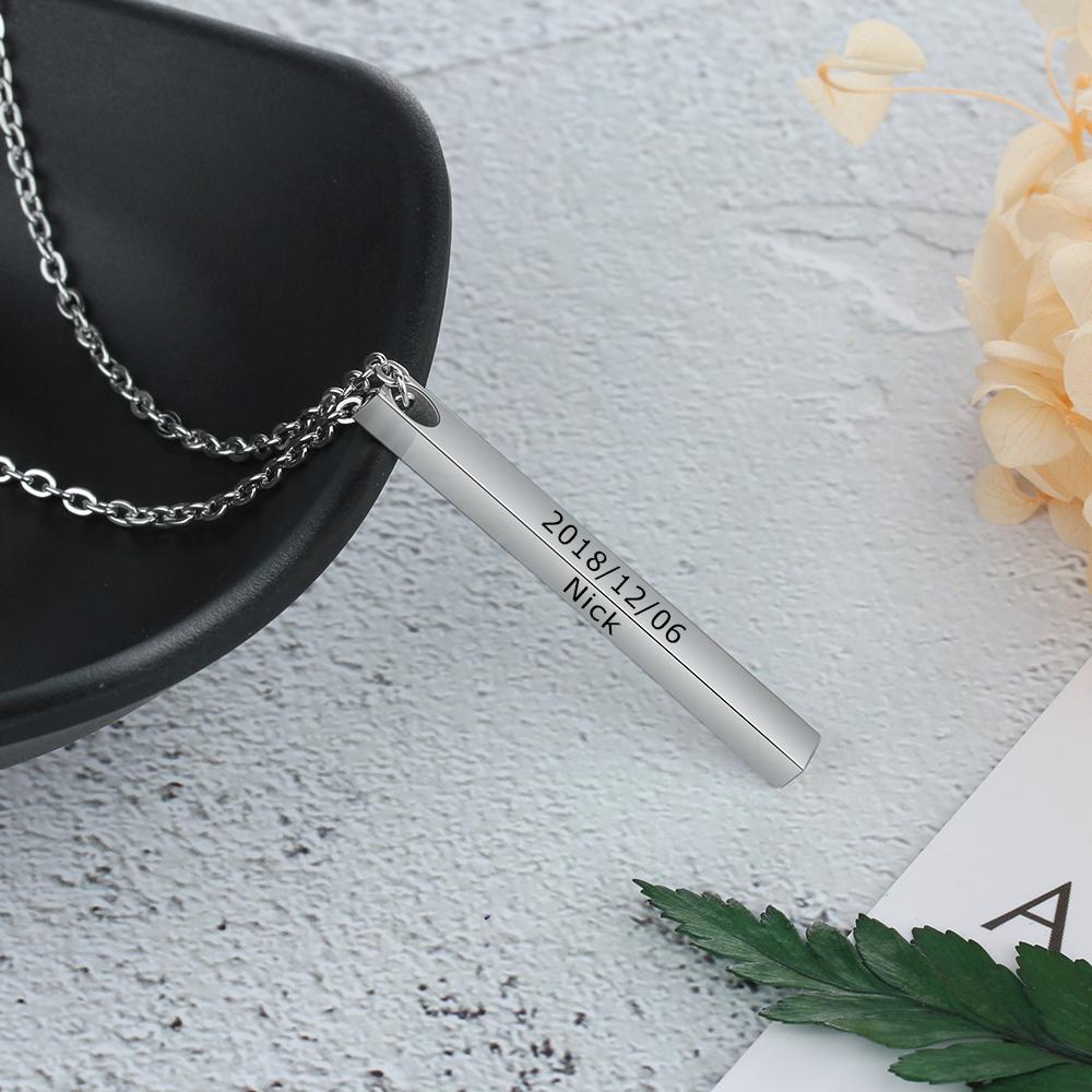 Customised 3D Bar Necklace-Jessemade AU