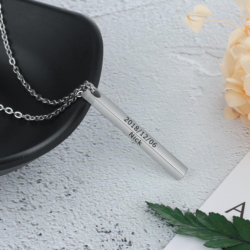 Customised 3D Bar Necklace-Jessemade AU