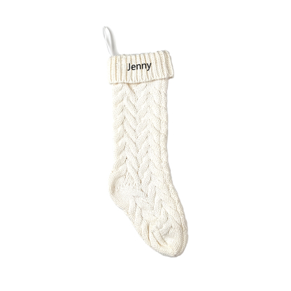 Christmas Needlepoint Stockings Personalised Name Knitting Stockings Decoration-Jessemade AU