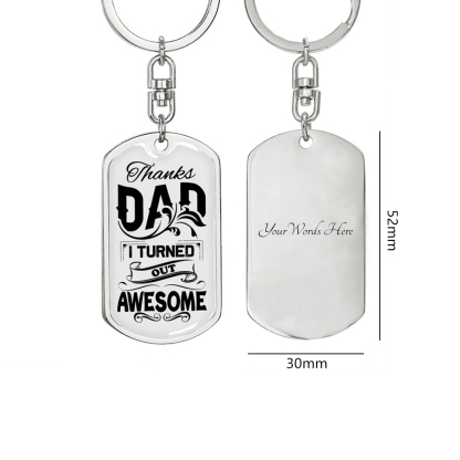 Personalised Message Keychain Custom Text Keyring for Him-Jessemade AU
