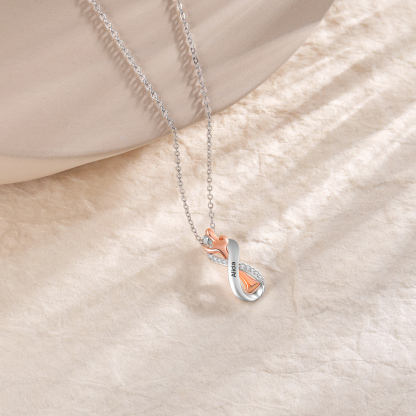 Personalised Infinity Necklace Couple Hug Necklace for Her-Jessemade AU