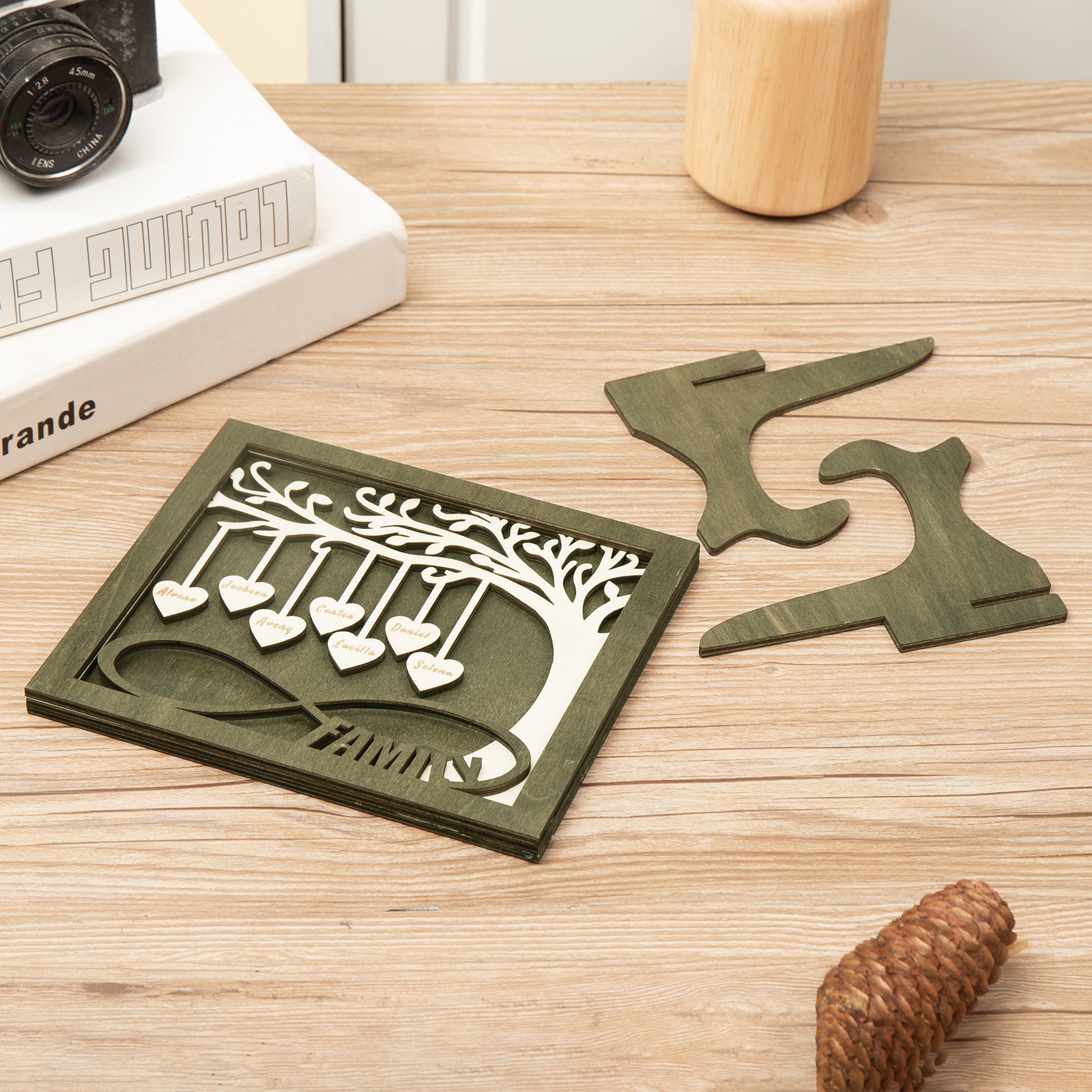 Custom Family Tree Sign with 7 Names Wooden Keepsake Gifts-Jessemade AU