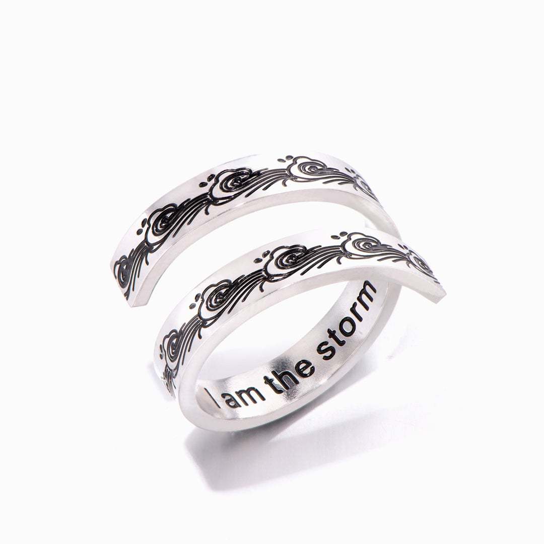 To My Daughter I am The Storm, Spiral Ring Adjustable Ring Gifts For Her-Jessemade AU