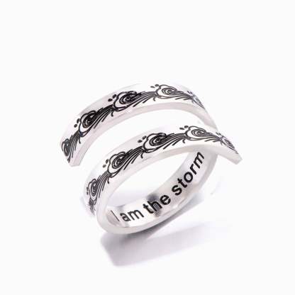 To My Daughter I am The Storm, Spiral Ring Adjustable Ring Gifts For Her-Jessemade AU
