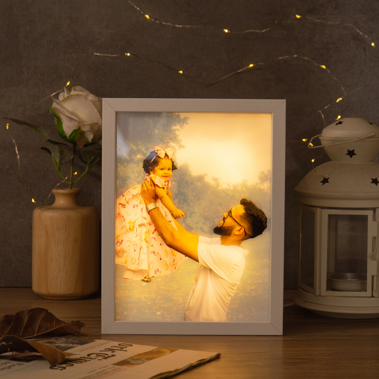 Custom Photo Night Light Frame Changeable Colour Lamp Personalised Gifts Home Decor-Jessemade AU