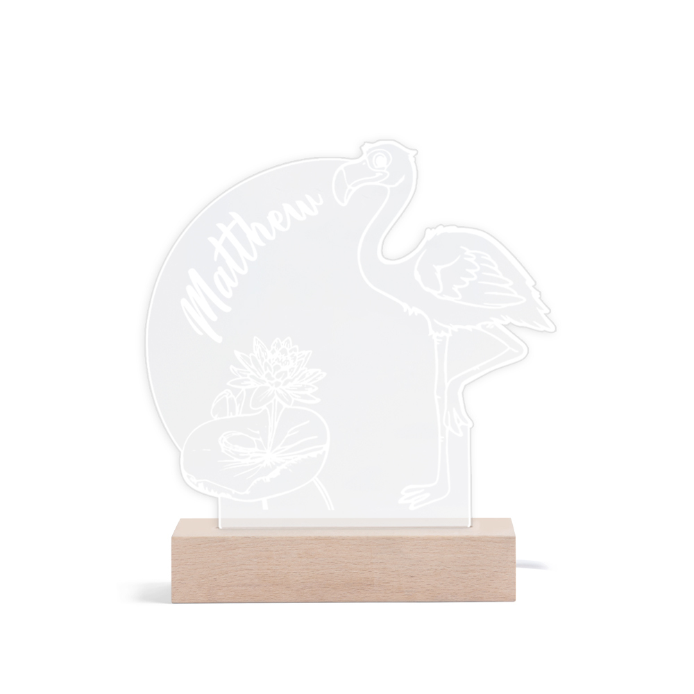 Flamingo Night Light Personalised Name LED Lamp Custom Animal Night Light Gifts For Kids-Jessemade AU