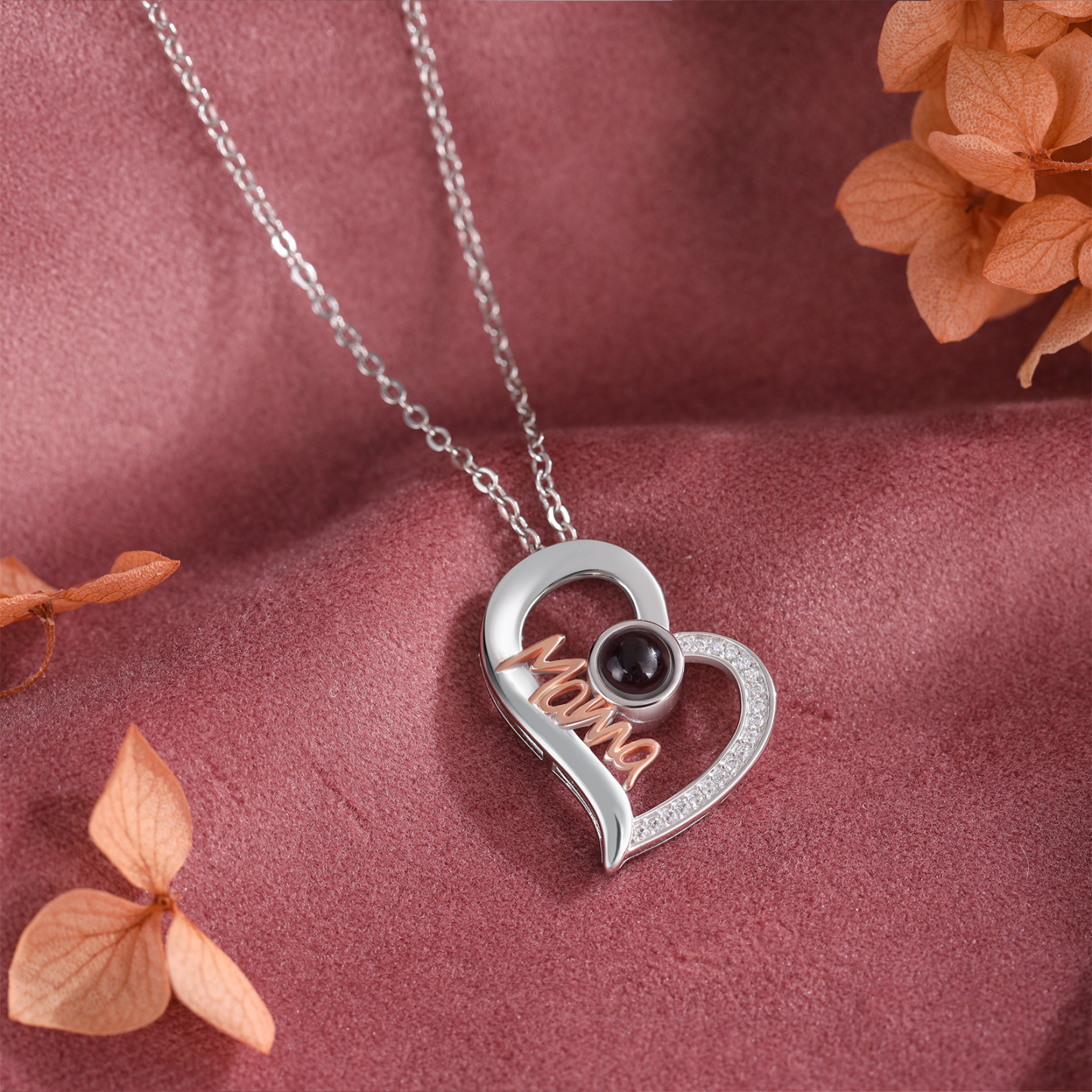 Mama Projection Necklace Custom Photo Necklace Creative Gift for Mother's Day-Jessemade AU