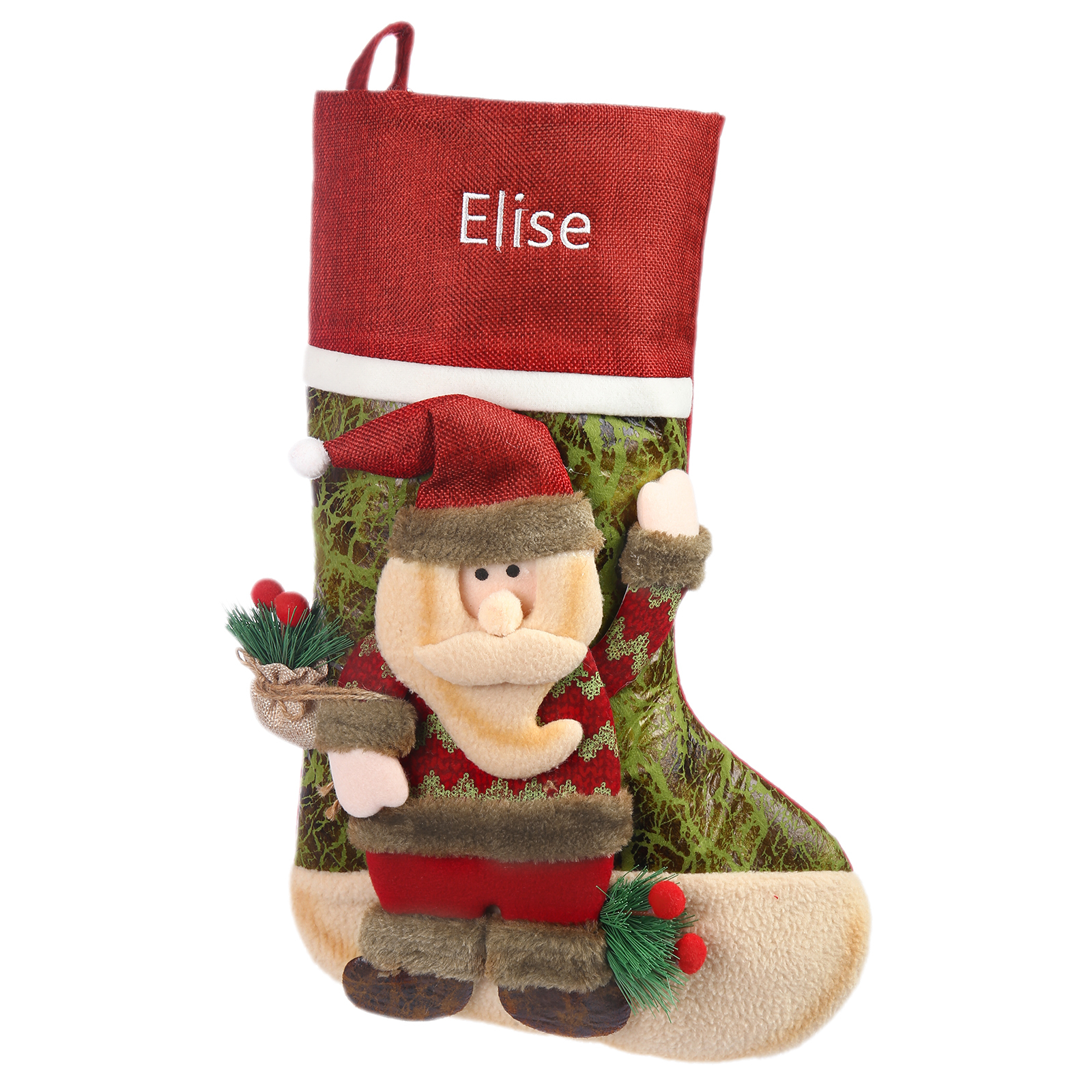 Personalised Christmas Stockings Ornaments Custom 1 Name Christmas Socks Gifts for Family Friends-Jessemade AU