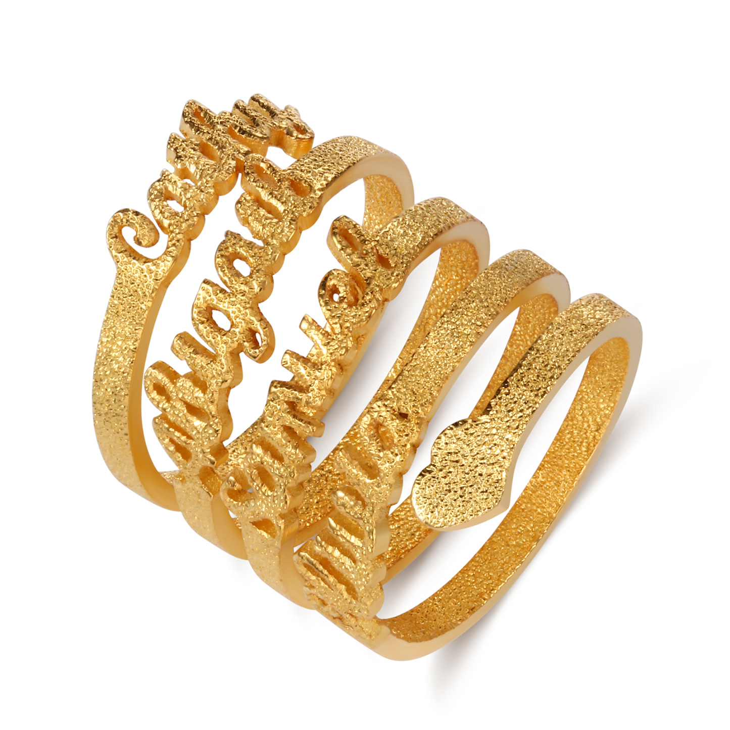 Personalised Family Name Ring Custom 4 Names Gifts For Women-Jessemade AU