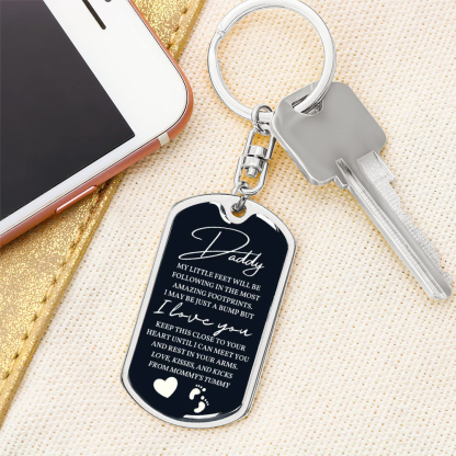 Personalised Message Keychain Custom Text Keyring for Him, "I may be just a bump but I love you"-Jessemade AU