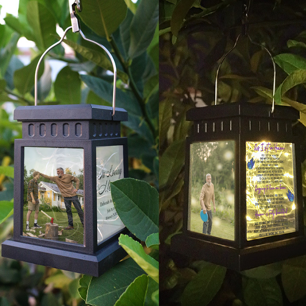 Personalised Photo Lantern Lamp Butterfly Memorial Sympathy gift-Jessemade AU