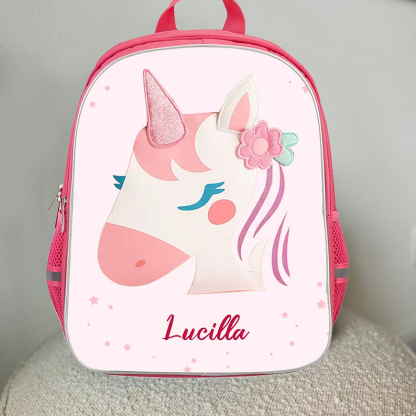 Girls Backpack for School Custom Name Unicorn Backpack Kids Travel Day Bag-Jessemade AU