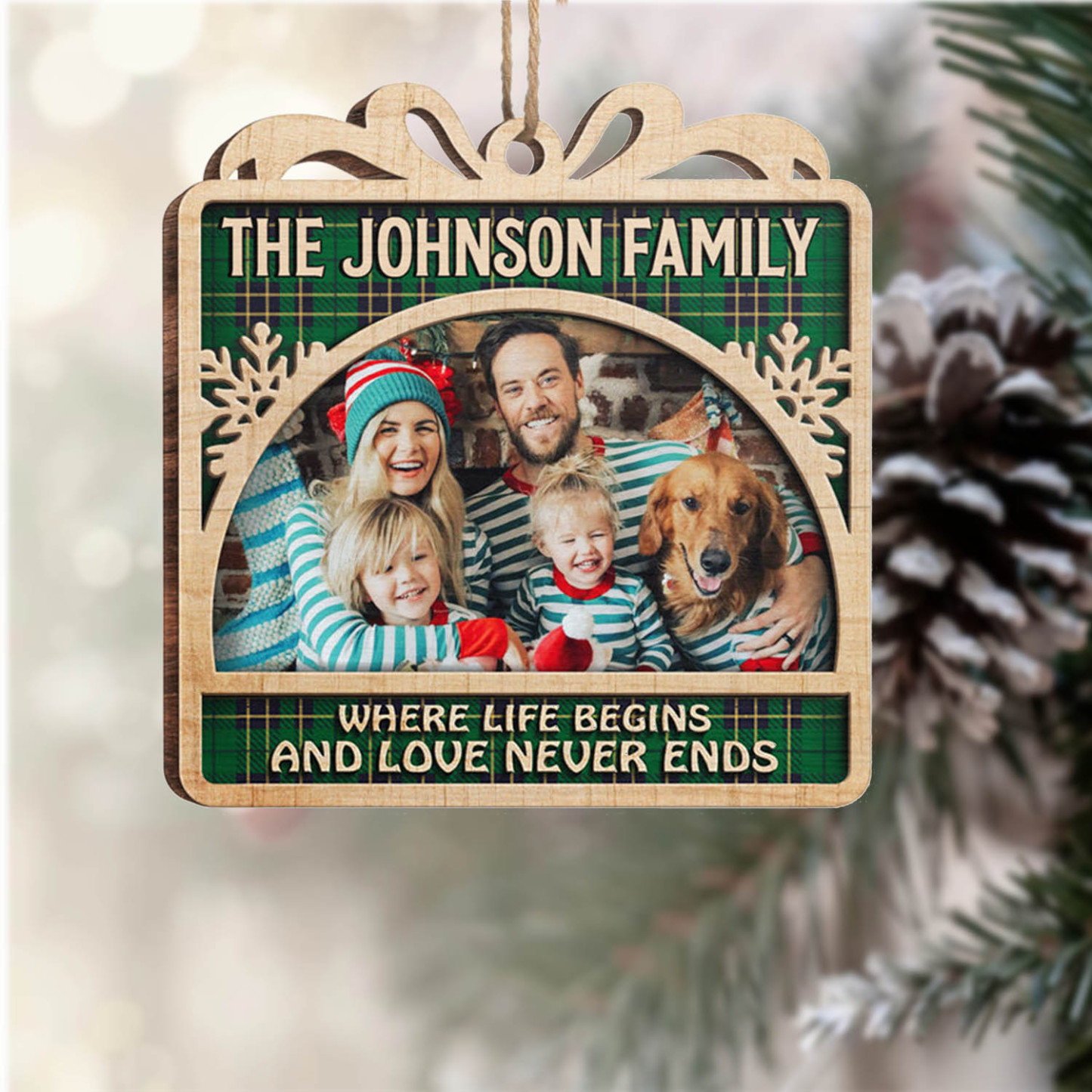 Personalised Photo Christmas Ornament Custom photos Gifts for Family-Jessemade AU