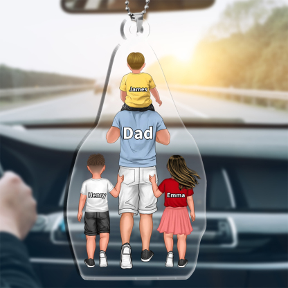 Personalised Family Hanging Ornament Custom 2–9 Names Acrylic Keychain Father's Day Gift for Dad-Jessemade AU