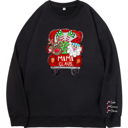 3 Names - Personalised Christmas Sweatshirt Custom Name & Text Sweatshirt Mimi Claus Sweatshirt Gift for Family -Jessemade AU