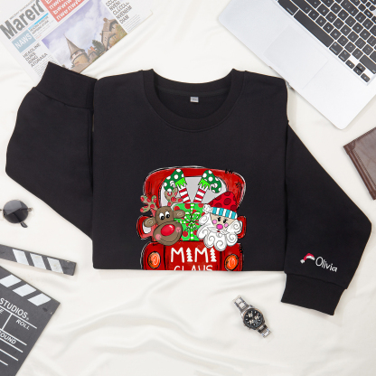 1 Name - Personalised Christmas Sweatshirt Custom Name & Text Sweatshirt Mimi Claus Sweatshirt Gift for Family -Jessemade AU